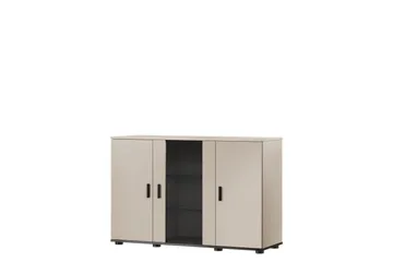 Lyrosen Skjenk 120 cm i Tre med Glassdør - Beige - Oppbevaring - Oppbevaringsmøbler - Sideboard & skjenker