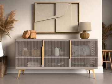 Mireva skjenk 180 cm - beige/gull - Oppbevaring - Oppbevaringsmøbler - Sideboard & skjenker