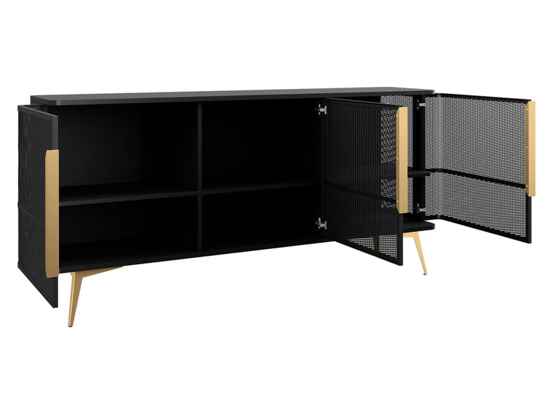 Mireva skjenk 180 cm - svart/gull - Oppbevaring - Oppbevaringsmøbler - Sideboard & skjenker