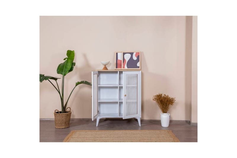 Mjudi Skjenk 90x41 cm - Natur/Hvit - Oppbevaring - Oppbevaringsmøbler - Sideboard & skjenker
