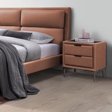 Nattbord HOME4YOU Lena 50,5x41x54 cm cognacbrun - konjakkbrun - Møbler - Bord - Avlastningsbord - Sengebord & nattbord