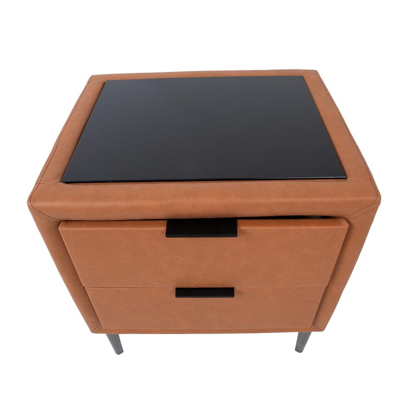 Nattbord HOME4YOU Lena 50,5x41x54 cm cognacbrun - konjakkbrun - Møbler - Bord - Avlastningsbord - Sengebord & nattbord