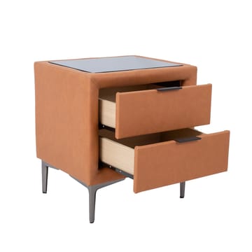 Nattbord HOME4YOU Lena 50,5x41x54 cm cognacbrun - konjakkbrun - Møbler - Bord - Avlastningsbord - Sengebord & nattbord