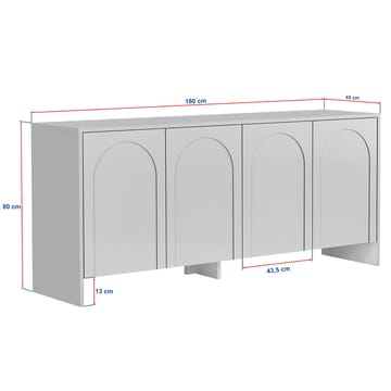 Nelora Konsollbord 180 cm - Hvit - Oppbevaring - Oppbevaringsmøbler - Sideboard & skjenker
