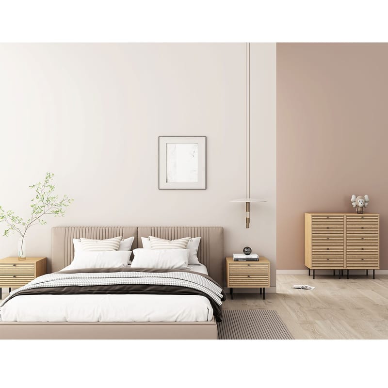 Nightstand HOME4YOU - brun - Møbler - Bord - Avlastningsbord - Sengebord & nattbord