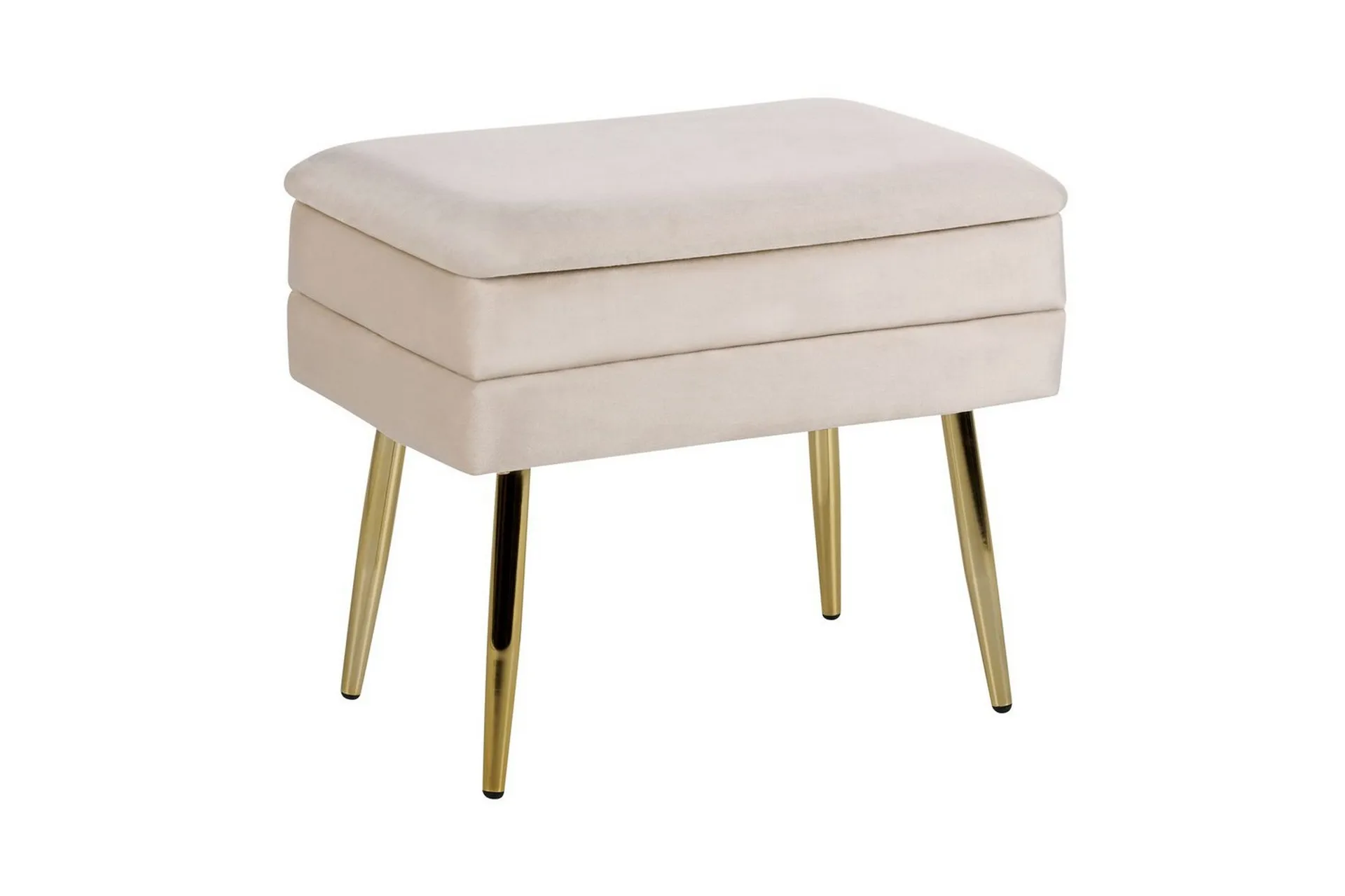 Oppbevaringsbenk Odessa Beige/Gull - Beige/Gull