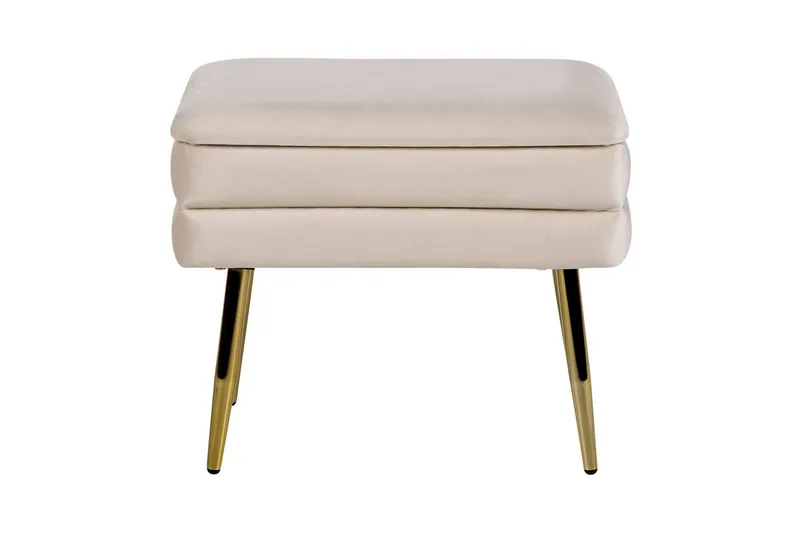 Oppbevaringsbenk Odessa Beige/Gull - Beige/Gull - Oppbevaring - Oppbevaringsmøbler - Oppbevaringskiste