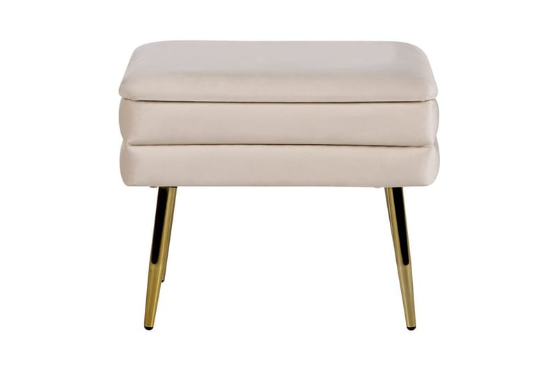 Oppbevaringsbenk Odessa Beige/Gull - Beige/Gull - Oppbevaring - Oppbevaringsmøbler - Oppbevaringskiste