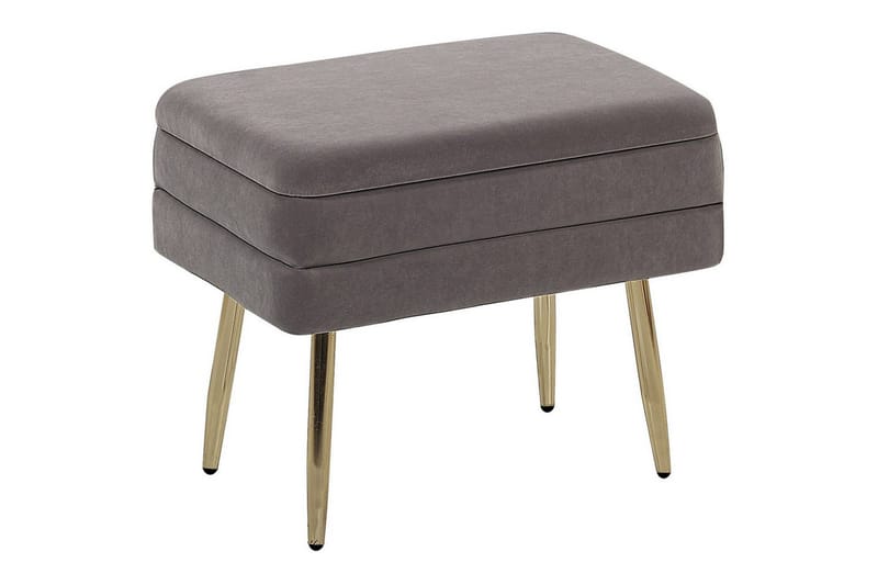 Oppbevaringsbenk Odessa Grå/gull - Grå/gull - Oppbevaring - Oppbevaringsmøbler - Oppbevaringskiste