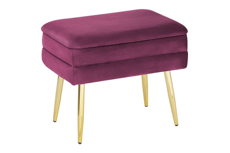 Oppbevaringsbenk Odessa Rød/gull, Rød/gull