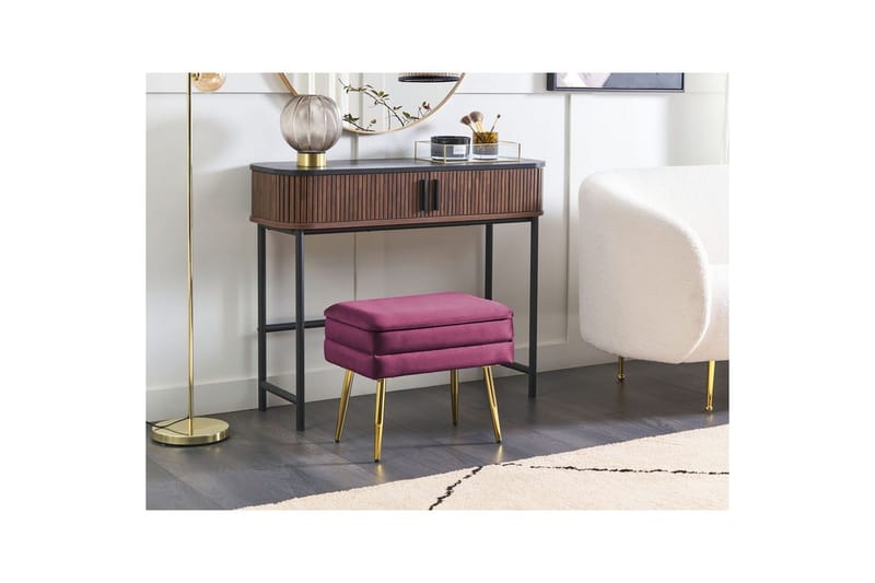 Oppbevaringsbenk Odessa Rød/gull - Rød/gull - Oppbevaring - Oppbevaringsmøbler - Oppbevaringskiste