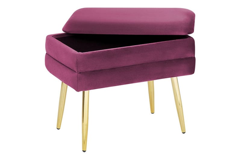 Oppbevaringsbenk Odessa Rød/gull - Rød/gull - Oppbevaring - Oppbevaringsmøbler - Oppbevaringskiste