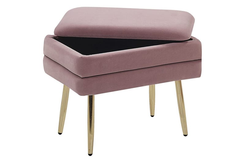 Oppbevaringsbenk Odessa Rosa/Gull - Rosa/Gull - Oppbevaring - Oppbevaringsmøbler - Oppbevaringskiste