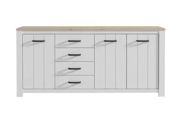 Crumpton Kommode 206 cm - Hvit/Brun - Oppbevaring - Oppbevaringsmøbler - Kommode