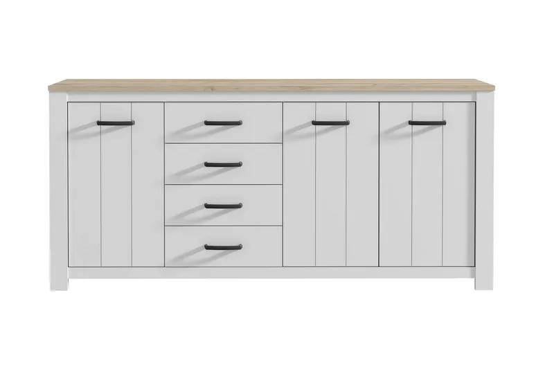 Crumpton Kommode 206 cm - Hvit/Brun - Oppbevaring - Oppbevaringsmøbler - Oppbevaringskiste