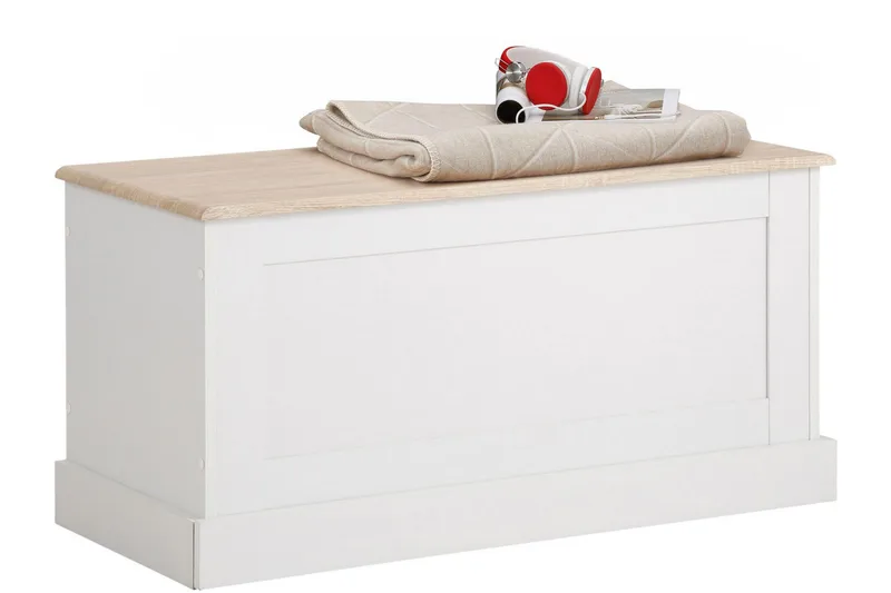 Dareia Kiste 90 cm - Hvit / Brun - Oppbevaring - Oppbevaringsmøbler - Oppbevaringskiste