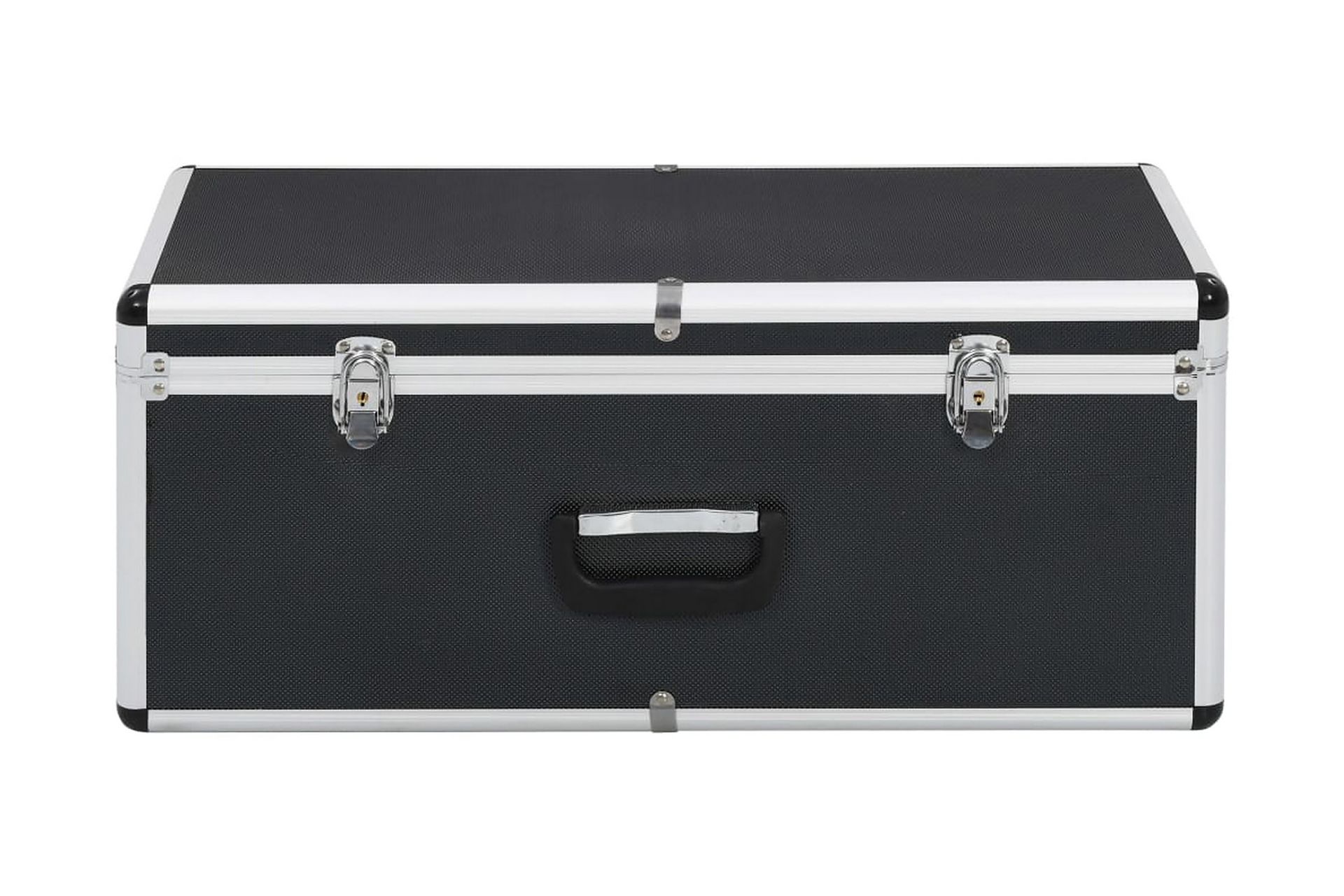 Oppbevaringskasser 2 stk svart aluminium - Svart - Oppbevaring - Oppbevaringsmøbler - Oppbevaringskiste