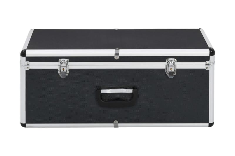 Oppbevaringskasser 2 stk svart aluminium - Svart - Oppbevaring - Oppbevaringsmøbler - Oppbevaringskiste
