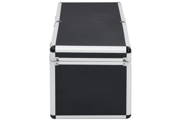 Oppbevaringskasser 2 stk svart aluminium - Svart - Oppbevaring - Oppbevaringsmøbler - Oppbevaringskiste