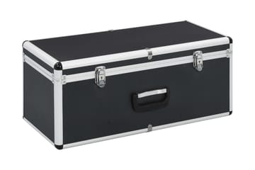 Oppbevaringskasser 2 stk svart aluminium - Svart - Oppbevaring - Oppbevaringsmøbler - Oppbevaringskiste