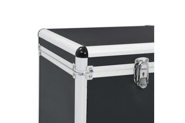 Oppbevaringskasser 2 stk svart aluminium - Svart - Oppbevaring - Oppbevaringsmøbler - Oppbevaringskiste