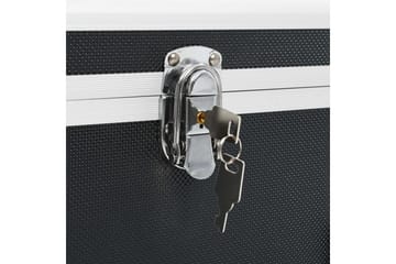 Oppbevaringskasser 2 stk svart aluminium - Svart - Oppbevaring - Oppbevaringsmøbler - Oppbevaringskiste