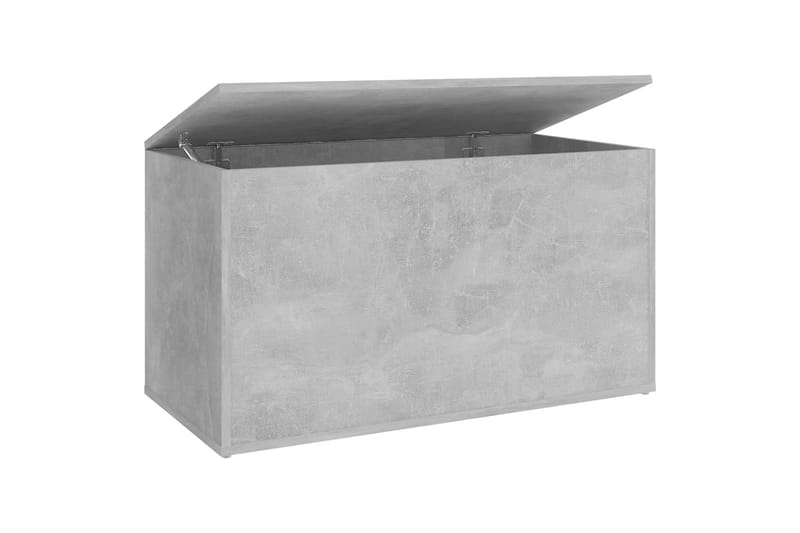Oppbevaringskiste betonggrå 84x42x46 cm sponplate - Grå - Oppbevaring - Oppbevaringsmøbler - Oppbevaringskiste