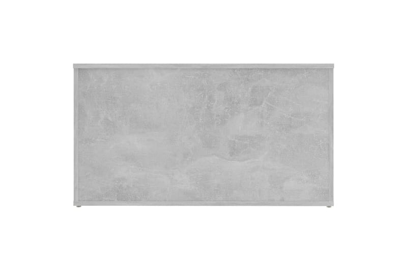 Oppbevaringskiste betonggrå 84x42x46 cm sponplate - Grå - Oppbevaring - Oppbevaringsmøbler - Oppbevaringskiste