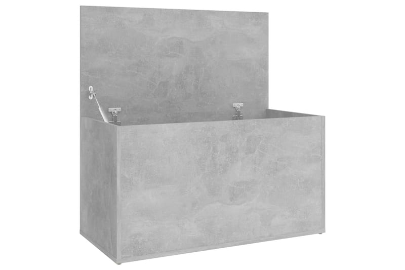 Oppbevaringskiste betonggrå 84x42x46 cm sponplate - Grå - Oppbevaring - Oppbevaringsmøbler - Oppbevaringskiste