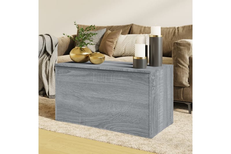 Oppbevaringskiste grå sonoma 84x42x46 cm konstruert tre - Grå - Oppbevaring - Oppbevaringsmøbler - Oppbevaringskiste