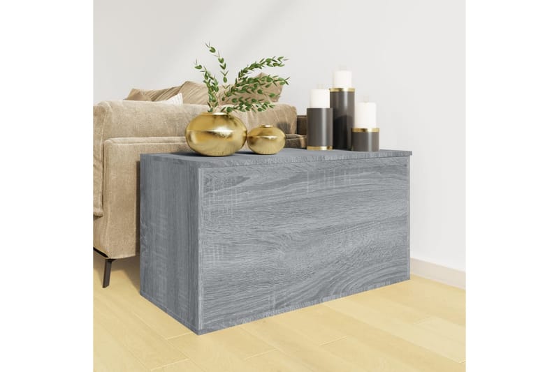 Oppbevaringskiste grå sonoma 84x42x46 cm konstruert tre - Grå - Oppbevaring - Oppbevaringsmøbler - Oppbevaringskiste