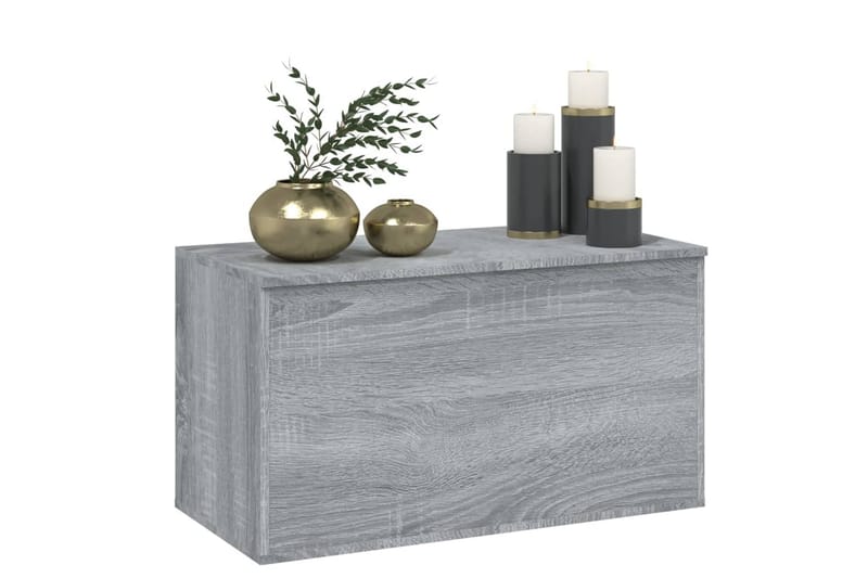 Oppbevaringskiste grå sonoma 84x42x46 cm konstruert tre - Grå - Oppbevaring - Oppbevaringsmøbler - Oppbevaringskiste