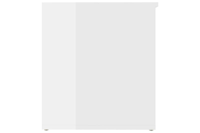Oppbevaringskiste høyglans hvit 84x42x46 cm sponplate - Hvit - Oppbevaring - Oppbevaringsmøbler - Oppbevaringskiste
