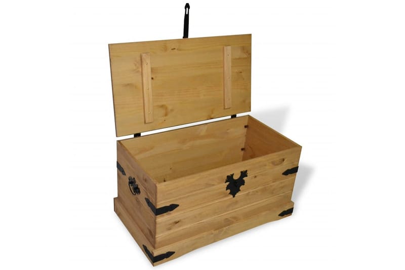 Oppbevaringskiste meksikansk Corona-stil furu 91x49,5x47 cm - Brun - Oppbevaring - Oppbevaringsmøbler - Oppbevaringskiste