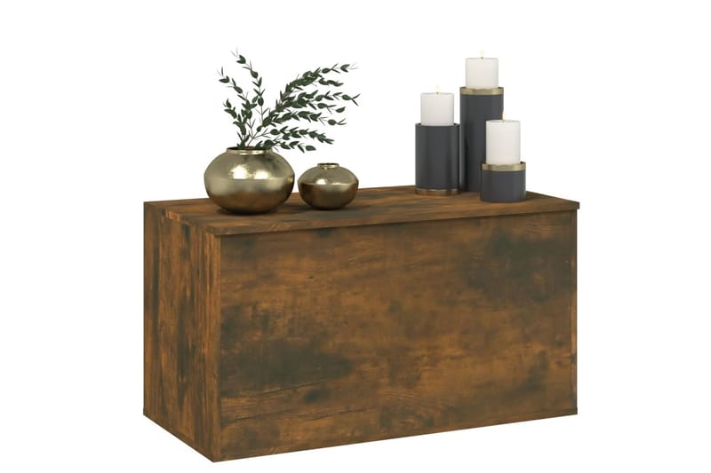 Oppbevaringskiste røkt eik 84x42x46 cm konstruert tre - Brun - Oppbevaring - Oppbevaringsmøbler - Oppbevaringskiste