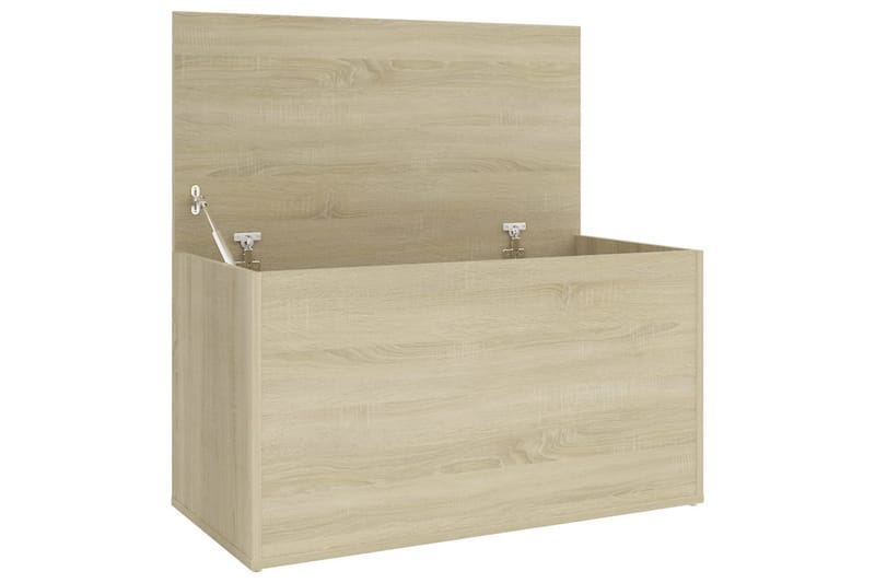 Oppbevaringskiste sonoma eik 84x42x46 cm sponplate - Brun - Oppbevaring - Oppbevaringsmøbler - Oppbevaringskiste