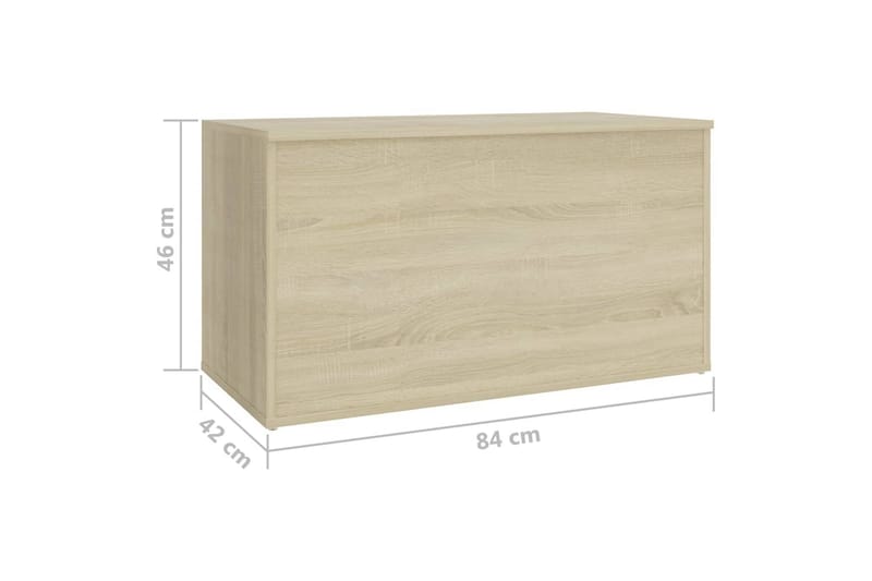 Oppbevaringskiste sonoma eik 84x42x46 cm sponplate - Brun - Oppbevaring - Oppbevaringsmøbler - Oppbevaringskiste