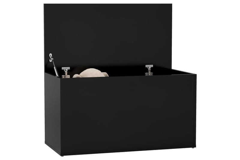 Oppbevaringskiste svart 84x42x46 cm sponplate - Svart - Oppbevaring - Oppbevaringsmøbler - Oppbevaringskiste