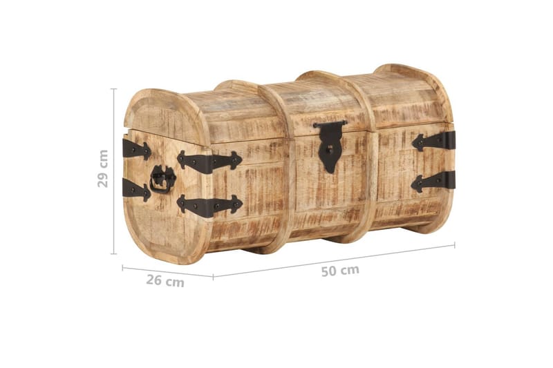 Oppbevaringskister 2 stk heltre mango - Brun - Oppbevaring - Oppbevaringsmøbler - Oppbevaringskiste