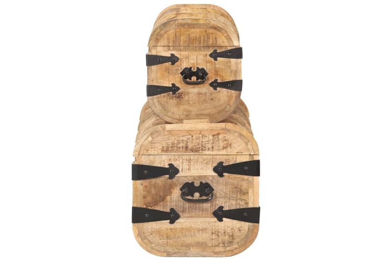 Oppbevaringskister 2 stk heltre mango - Brun - Oppbevaring - Oppbevaringsmøbler - Oppbevaringskiste