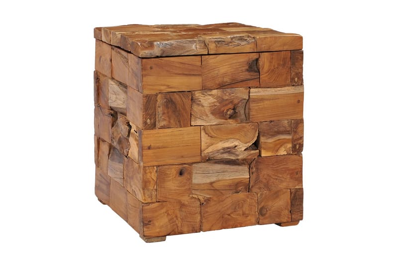 Oppbevaringskrakk heltre teak - Brun - Oppbevaring - Oppbevaringsmøbler - Oppbevaringskiste