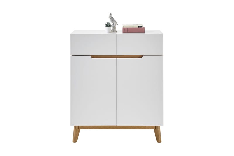 Siraaj Sjenk 85 cm - Hvit / Eik - Oppbevaring - Oppbevaringsmøbler - Oppbevaringskiste