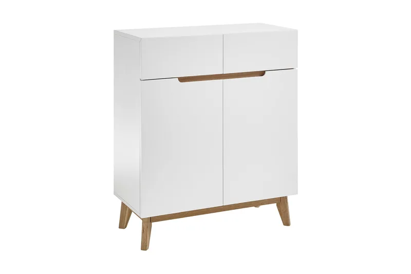 Siraaj Sjenk 85 cm, Hvit / Eik