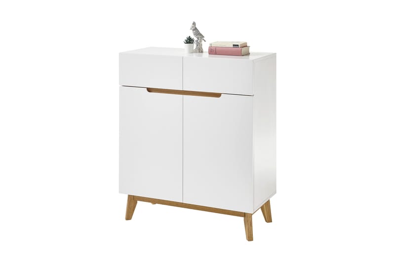 Siraaj Sjenk 85 cm - Hvit / Eik - Oppbevaring - Oppbevaringsmøbler - Oppbevaringskiste