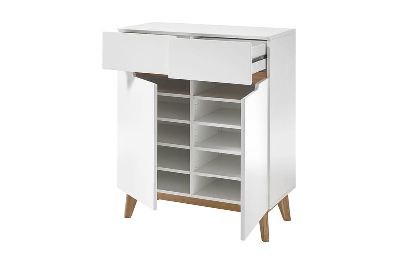 Siraaj Sjenk 85 cm - Hvit / Eik - Oppbevaring - Oppbevaringsmøbler - Oppbevaringskiste