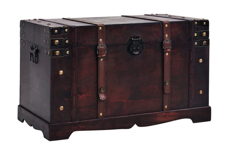 Vintage skattekiste tre 66x38x40 cm - Oppbevaring - Oppbevaringsmøbler - Oppbevaringskiste