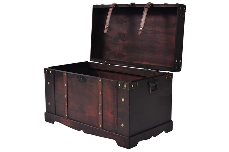Vintage skattekiste tre 66x38x40 cm - Oppbevaring - Oppbevaringsmøbler - Oppbevaringskiste