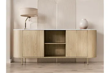 Pantego Skjenk 184x40 cm i Tre med Metallben - Brun - Oppbevaring - Oppbevaringsmøbler - Sideboard & skjenker