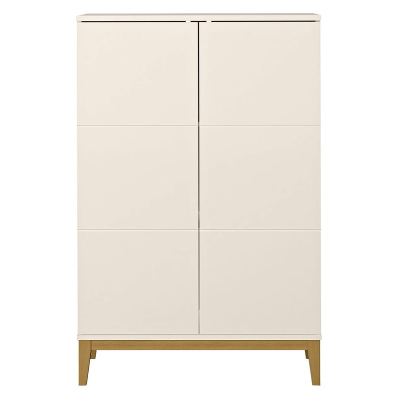 Pelle høyskap 80x121 cm - Kasjmir og eik - Oppbevaring - Oppbevaringsmøbler - Sideboard & skjenker