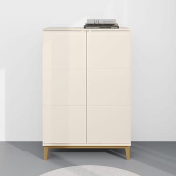 Pelle høyskap 80x121 cm - Kasjmir og eik - Oppbevaring - Oppbevaringsmøbler - Sideboard & skjenker